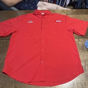 Columbia PFG Shirt University Of Georgia Bulldogs Mens Large SS Fishing 894